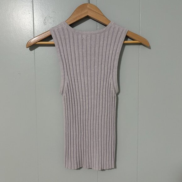 Sister Katie The Jen Tank in Lilac Size Small Cropped Rib Knit Tank Baby Alpaca - Picture 6 of 6